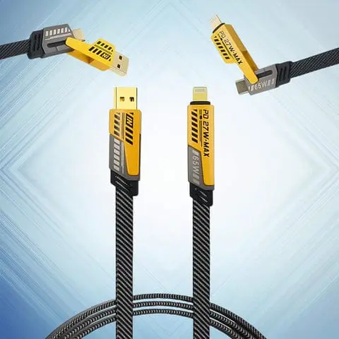 4 in 1 charging cable with 65w Fast Charging 